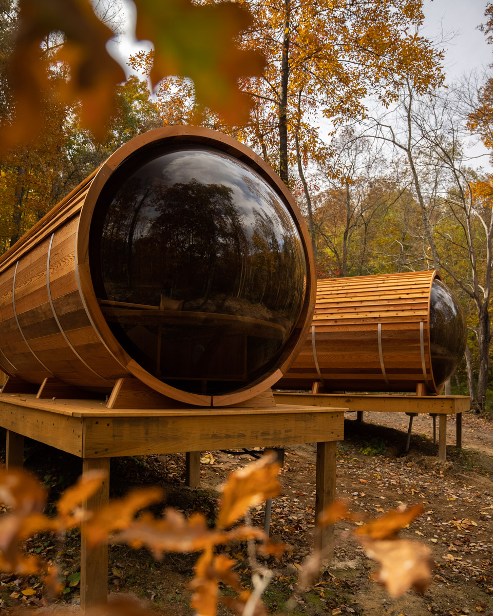 Experience Our Sauna Pods in Hocking Hills Chalets At Hocking Hills